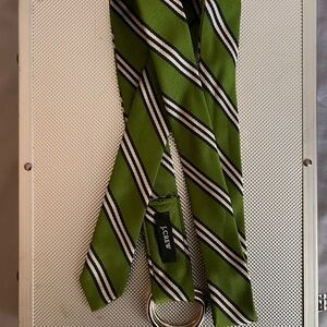 J. Crew Olive Striped Belt for Men